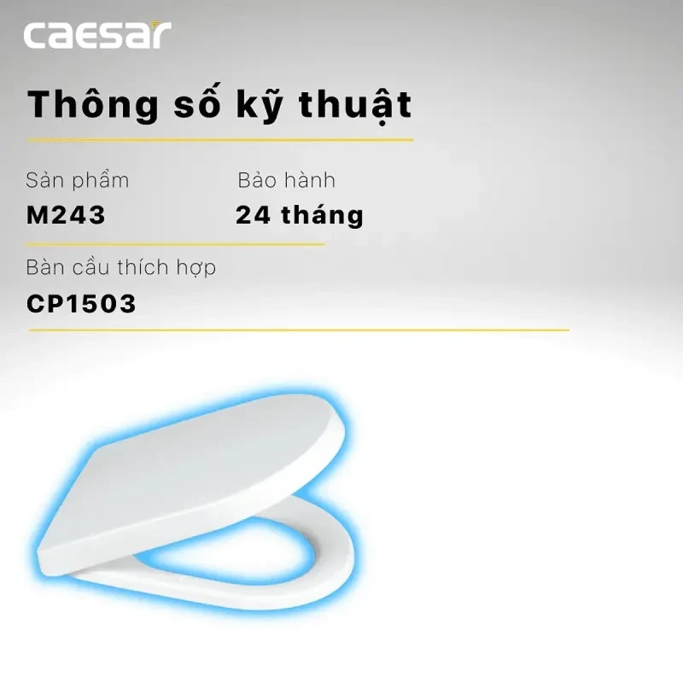 nap bon cau caesar m243 abs mau trang