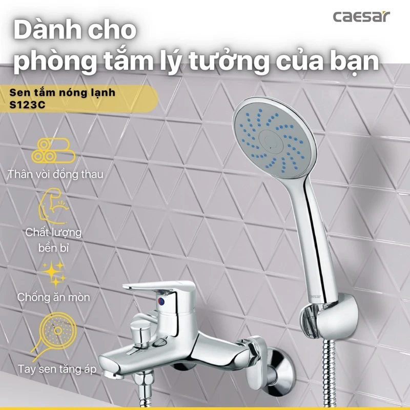 Ảnh Sen tắm CAESAR S123C giá tốt 2