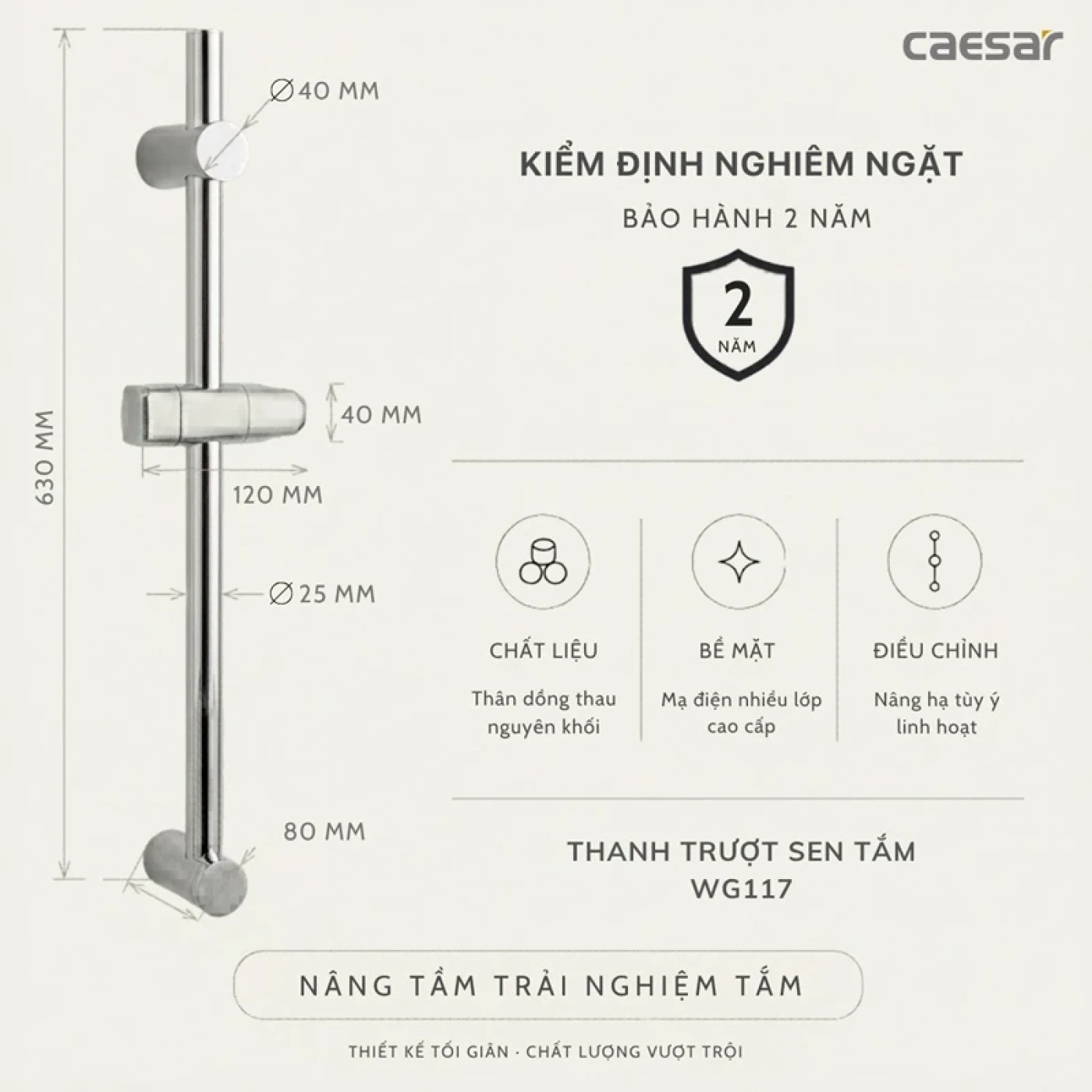 thanh truot caesar wg117 1
