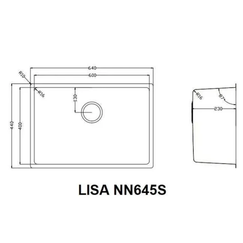 Ảnh Chậu rửa bát Nobinox LISA NN645S 4