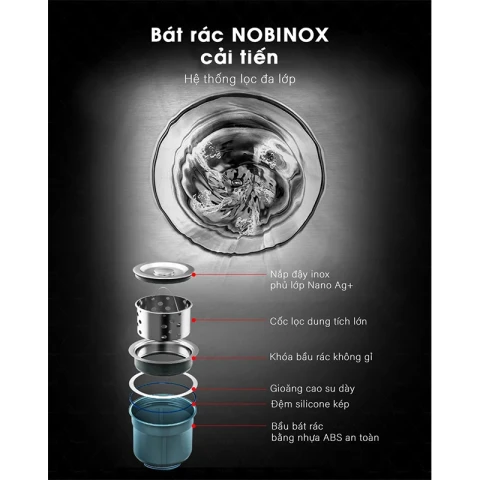 Ảnh Chậu rửa bát Nobinox LUMIA NJ557 4