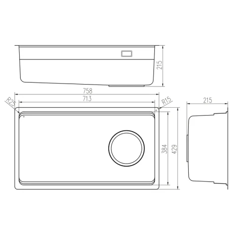 Ảnh Chậu rửa bát Nobinox LUMIA NX556 2