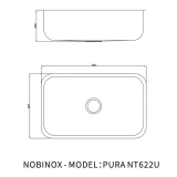 Chậu rửa bát Nobinox PURA NT622U 2