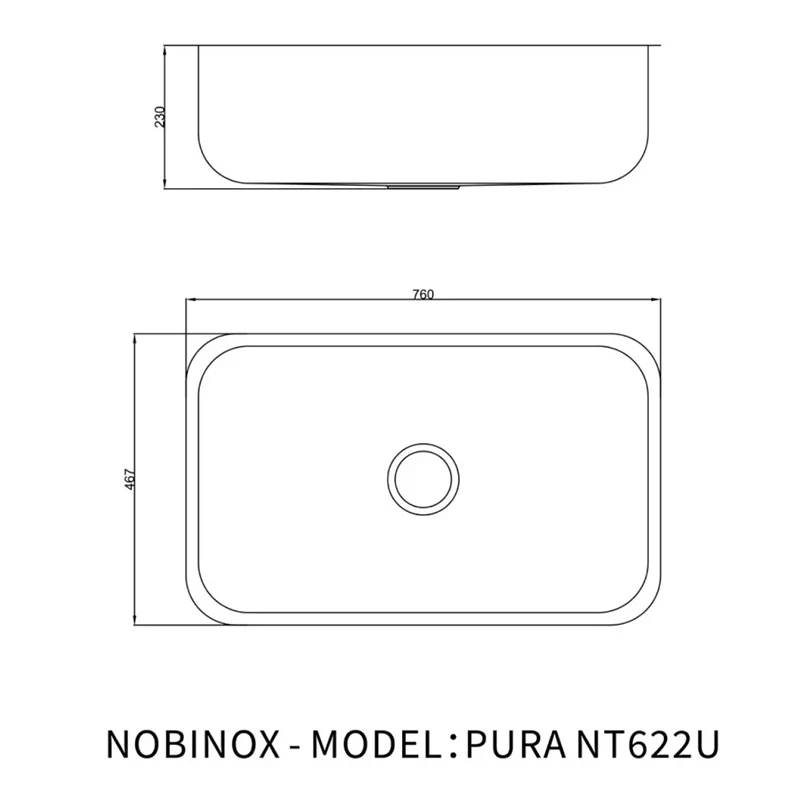 Ảnh Chậu rửa bát Nobinox PURA NT622U 2