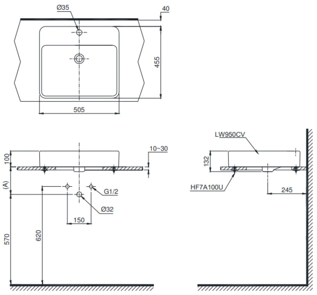chau rua dat ban toto lt950c