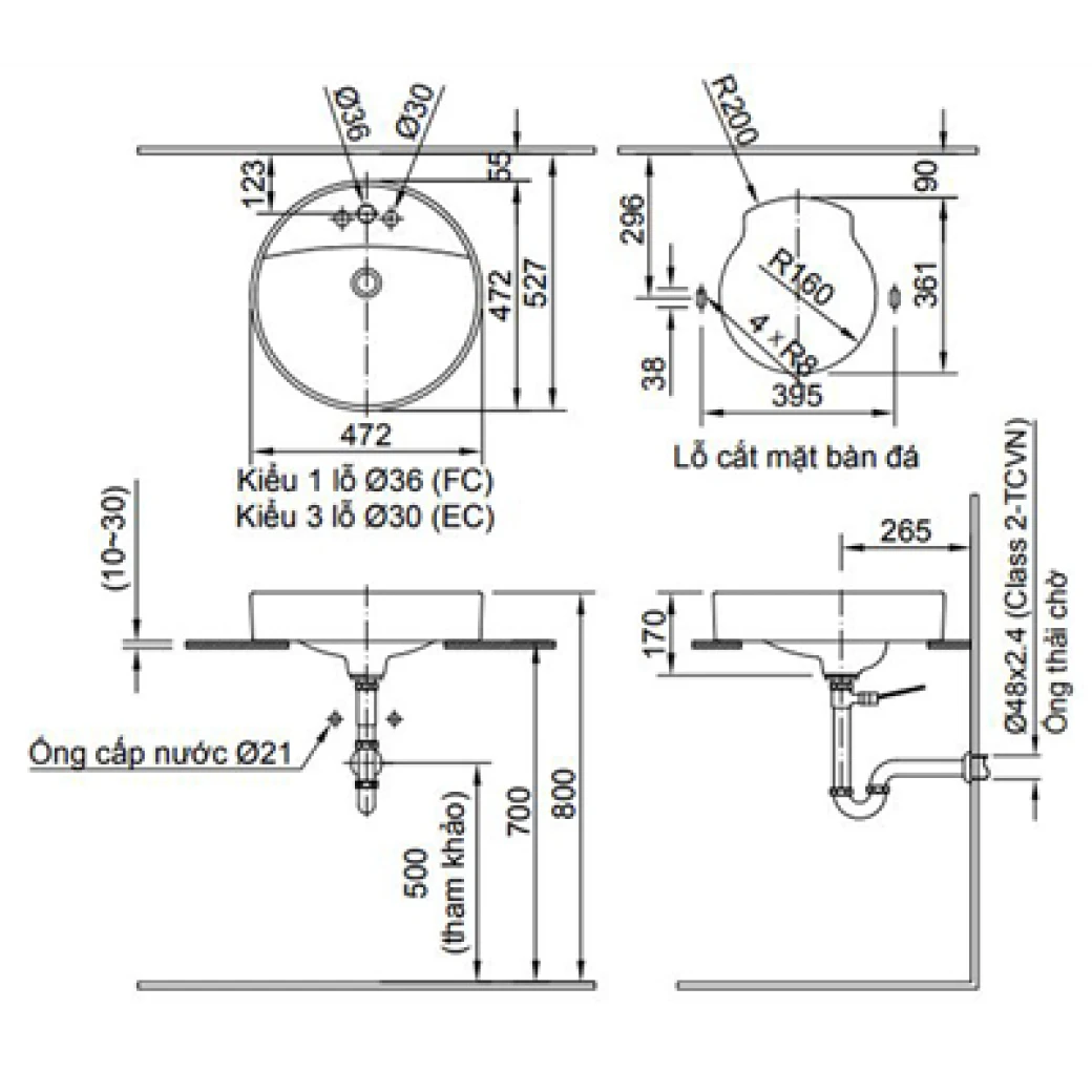 Ban ve ky thuat Chau rua Inax AL-294V