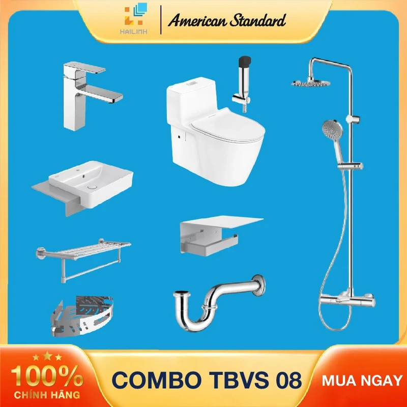 Ảnh Combo Thiết bị vệ sinh American Standard 08 1
