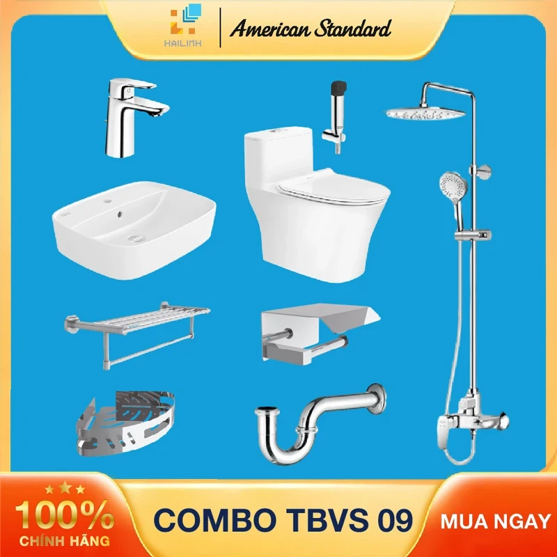 Ảnh Combo Thiết bị vệ sinh American Standard 09 1