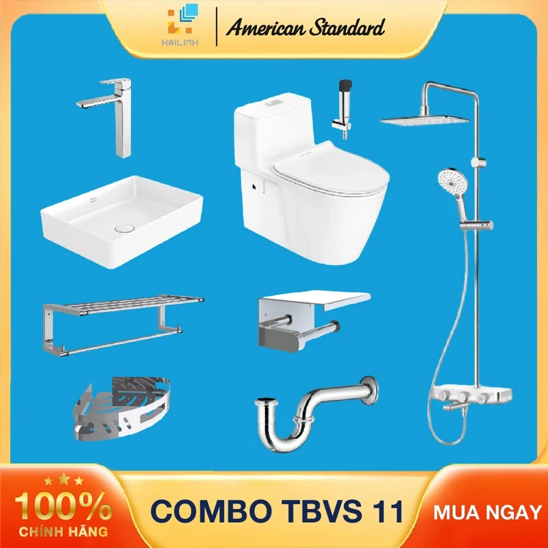 Ảnh Combo Thiết bị vệ sinh American Standard 11 1