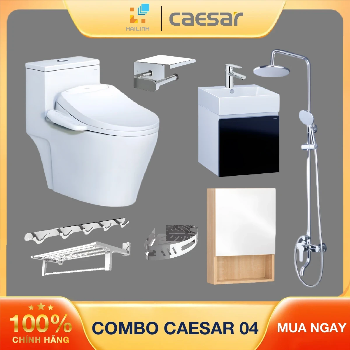 Ảnh Combo thiết bị vệ sinh Caesar số 4 1