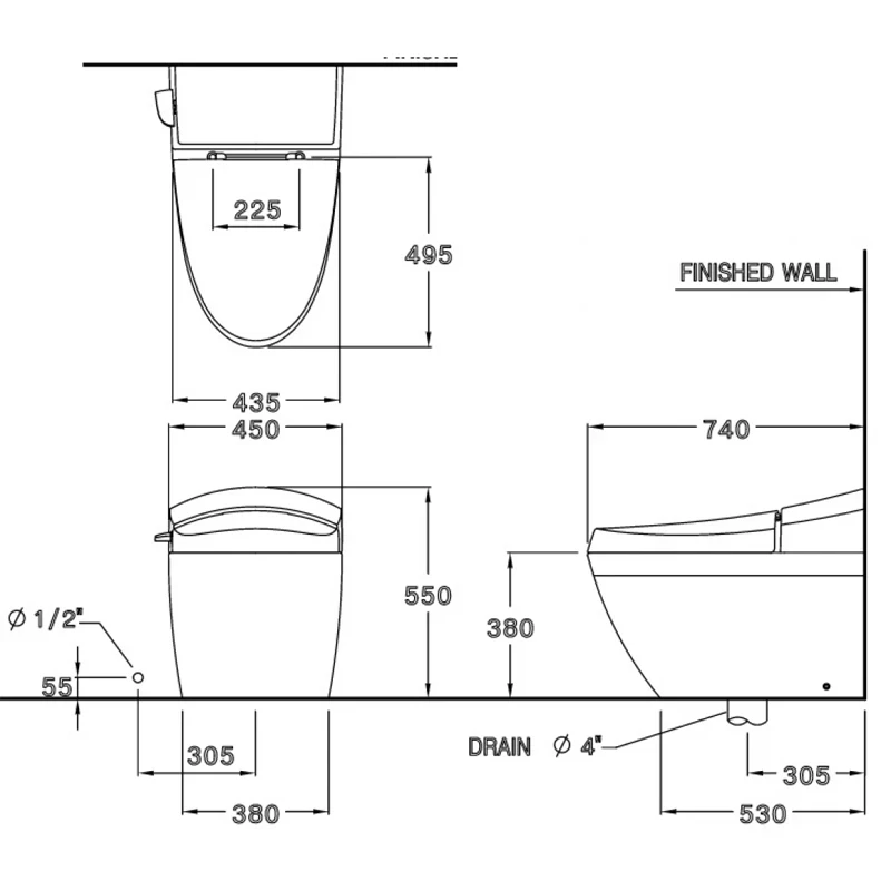 Ảnh Bồn cầu 1 khối COTTO C10037 2