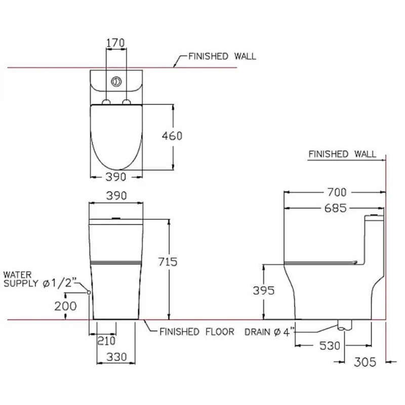 Ảnh Bồn cầu 1 khối Cotto C11006HOS 4
