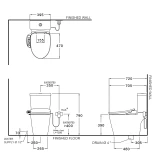 Bồn cầu nắp điện tử Cotto C167507(CV6) 2