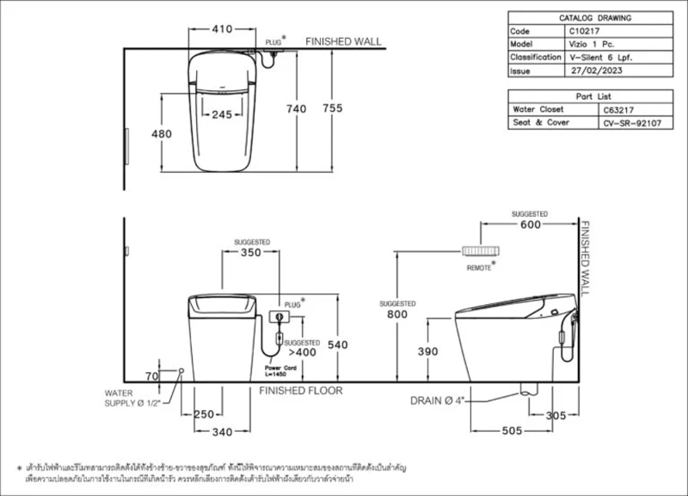 ban ve ky thuat bon cau thong minh cotto c10217
