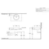 Chậu rửa dương bàn Cotto C003807 WH 2