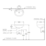 Chậu rửa treo tường Cotto C013 2