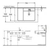 Chậu rửa dương bàn COTTO CPW0500 MWH 2