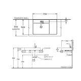 Chậu rửa dương bàn COTTO CPW0501 MTP 2