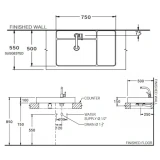 Chậu rửa dương bàn COTTO CPW0501 MWH 2