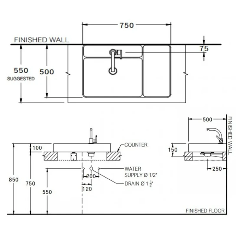 Ảnh Chậu rửa dương bàn COTTO CPW0501 MWH 2