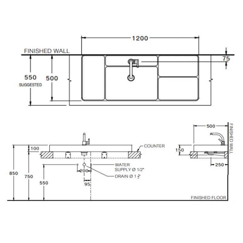 Ảnh Chậu rửa dương bàn COTTO CPW0502 MWH 2