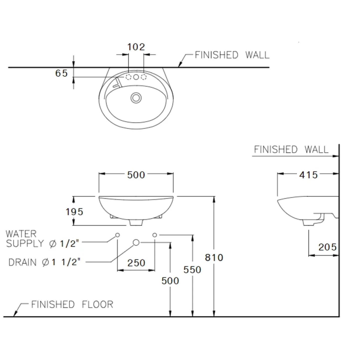 ban ve ky thuat cotto c013 1hole