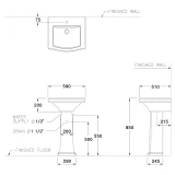 Chậu rửa treo tường Cotto C02957 2