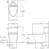 Bồn cầu 2 khối Cotto C11947 2