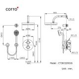 Sen tắm âm tường Cotto CT3015ZH016 2