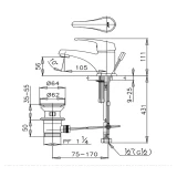 Vòi chậu Cotto CT561D 2