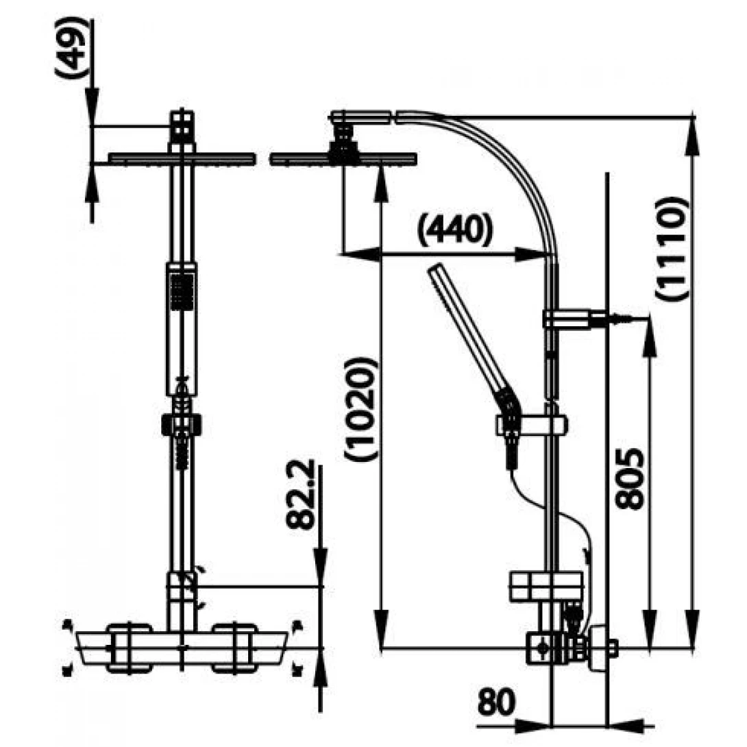 Ảnh Sen tắm cây nóng lạnh COTTO CT2134W 2