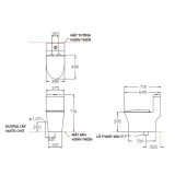 Bồn cầu 1 khối Cotto C11004HOS 4