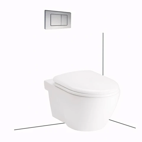 Ảnh Bồn cầu âm tường Cotto SC198517(F) 1