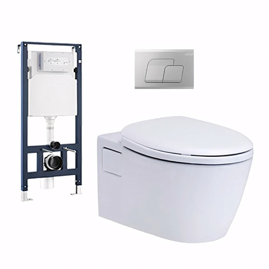 Bồn cầu âm tường Cotto SC1986(F)+C962100+C942100
