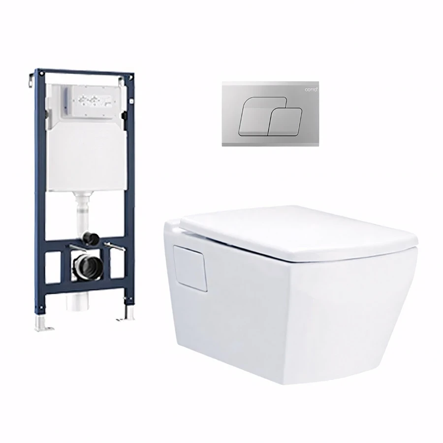 Bồn cầu âm tường Cotto SC198717(F)+C962100+C942100