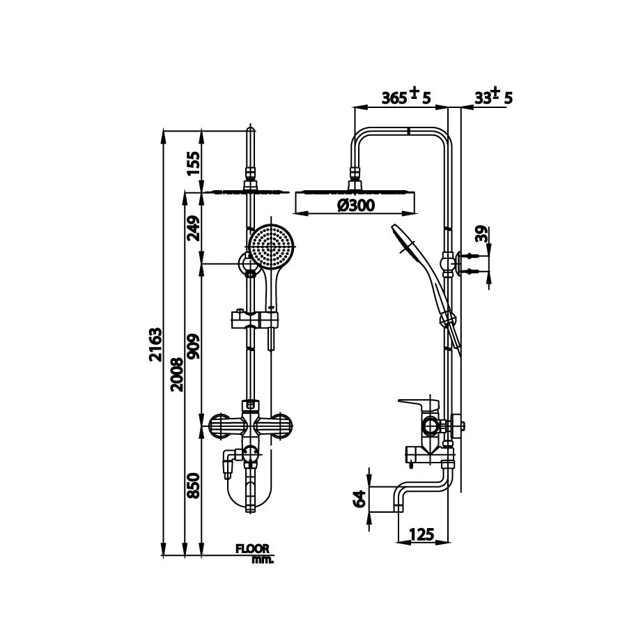 Ảnh Sen tắm cây nóng lạnh COTTO CT5102W 2