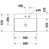 Chậu rửa đặt bàn Duravit 2353600071 2