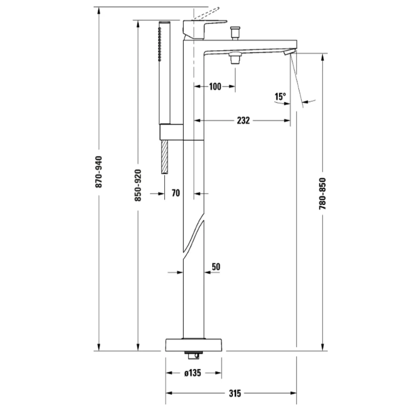 ban ve ky thuat duravit mh5250000c46
