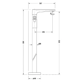 Vòi bồn tắm đặt sàn Duravit TU5250000046 2