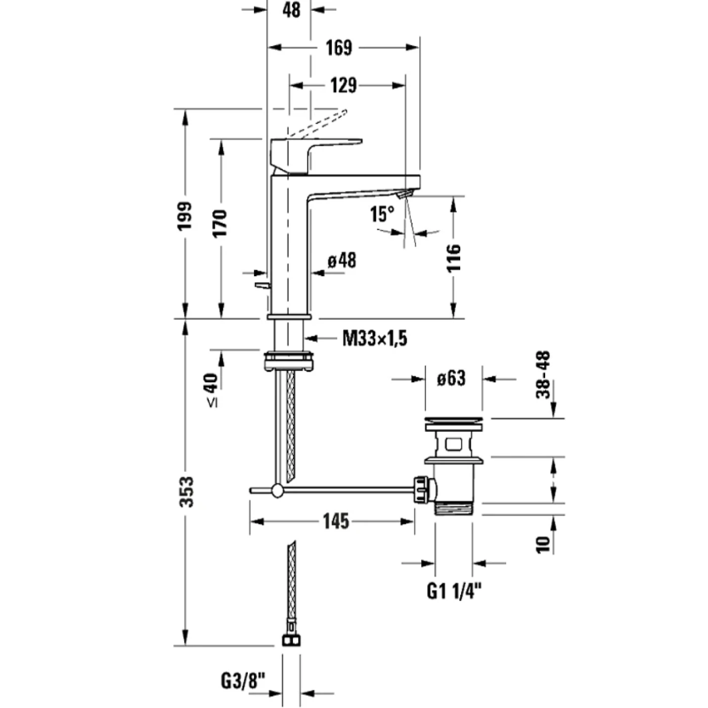 ban ve ky thuat voi chau duravit mh1020001c46