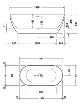 Bồn tắm đặt sàn Duravit 700561000000000 2