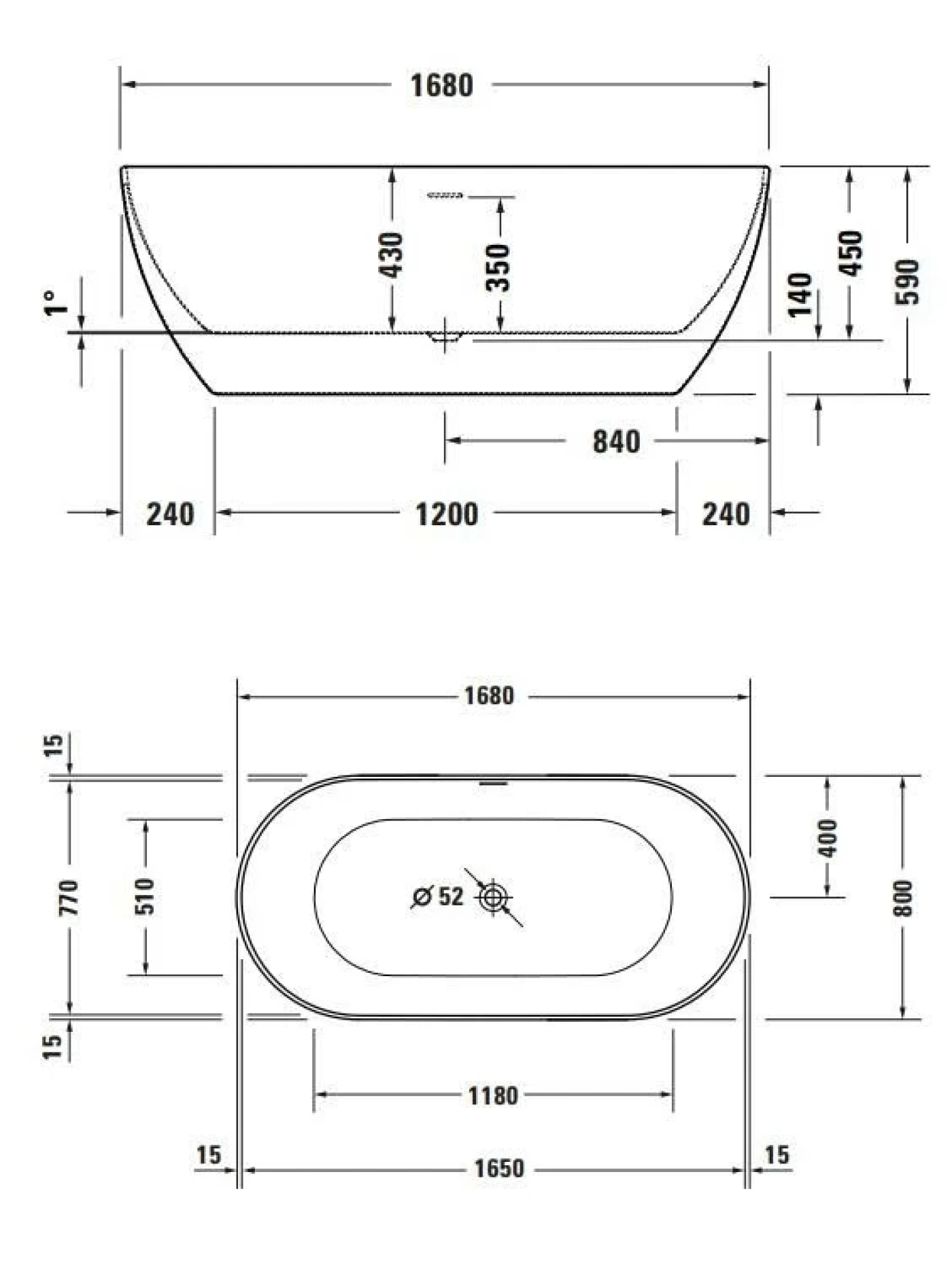 ban ve ky thuat bon tam duravit 700561000000000