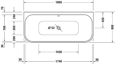 Ảnh Bồn tắm massage Duravit 760318000AS0000 2
