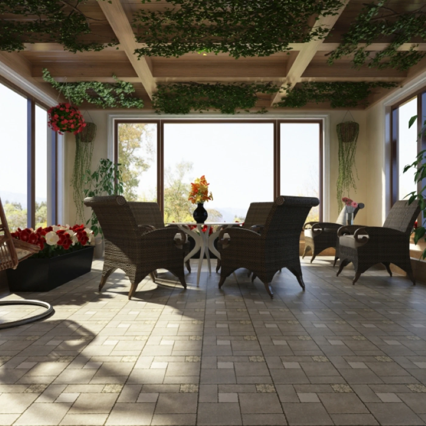 phong mau gach lat nen 30x30 viglacera gw3320