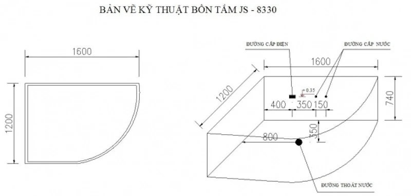Ảnh Bồn tắm Massage Govern JS-8330 2