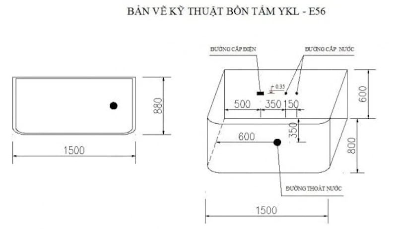 Ảnh Bồn tắm Massage Govern YKL-E56 3
