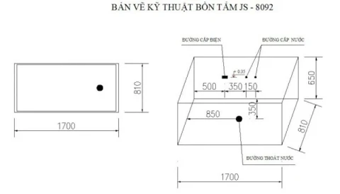 Ảnh Bồn tắm Massage Govern JS-8092 2