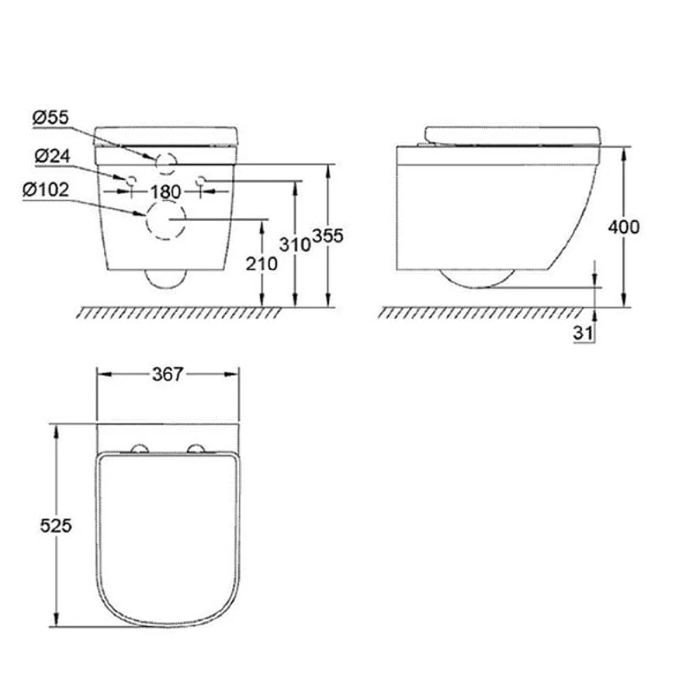 ban ve ky thuat bon cau grohe 39205000
