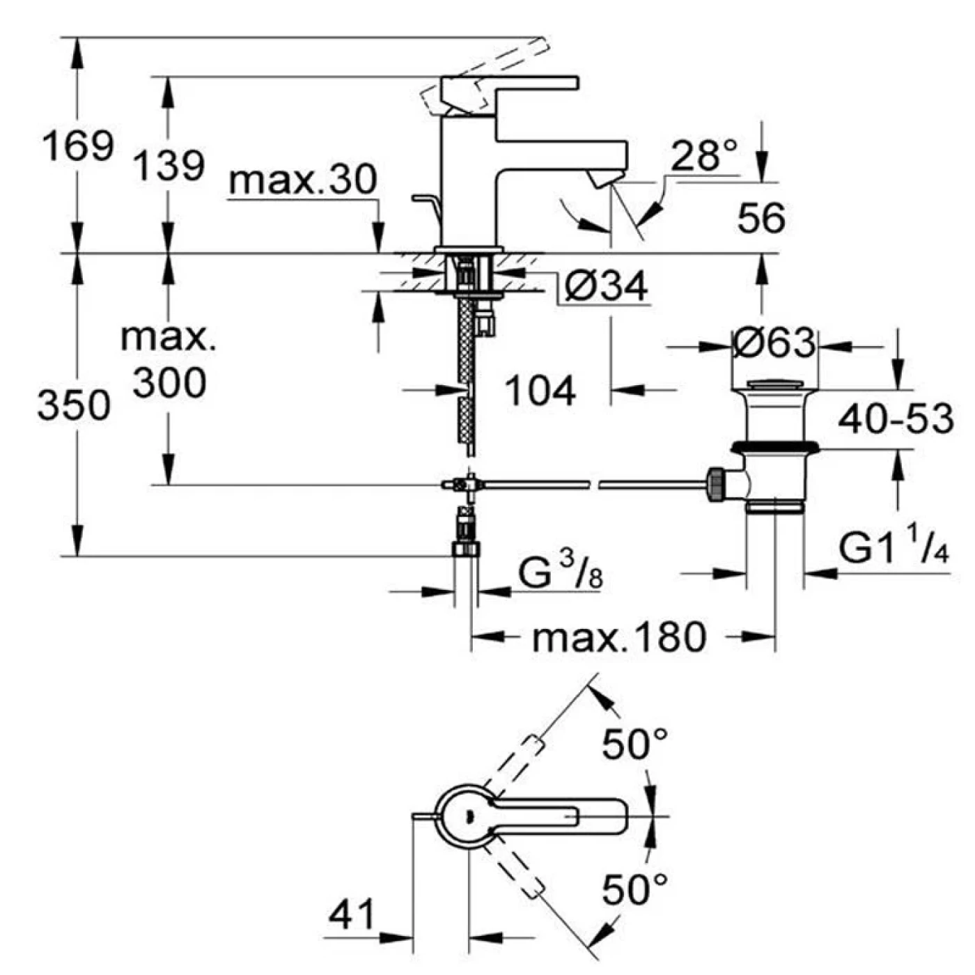 ban ve ky thuat voi chau grohe 32109000