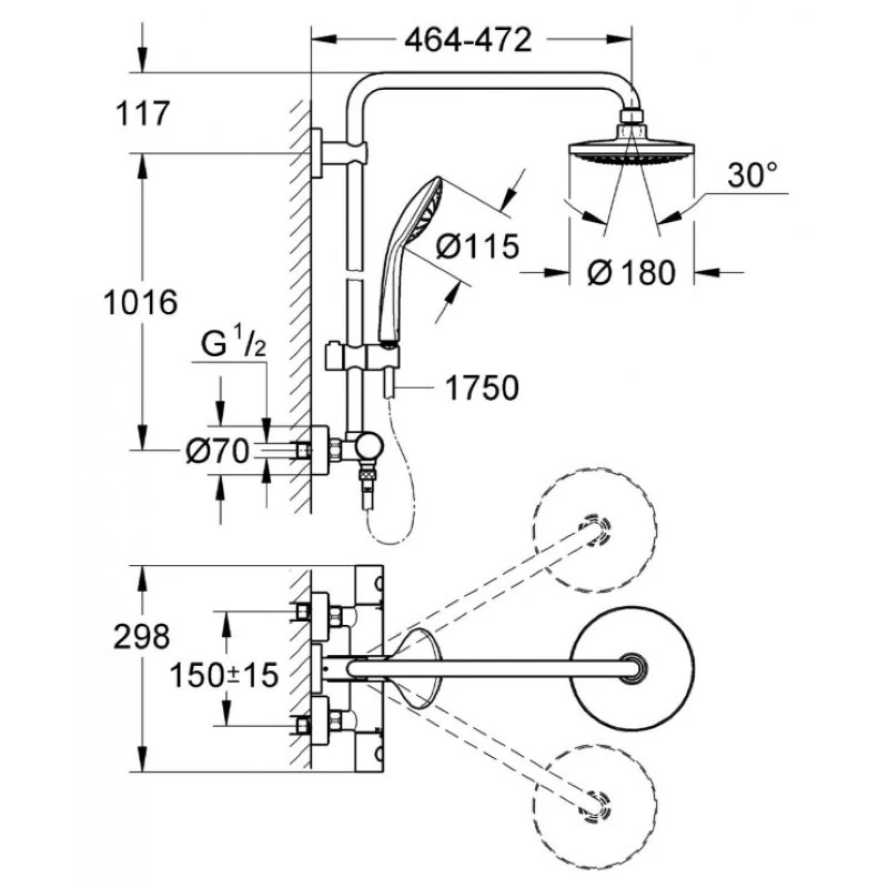 Ảnh Sen tắm nóng lạnh Grohe 27296001 3